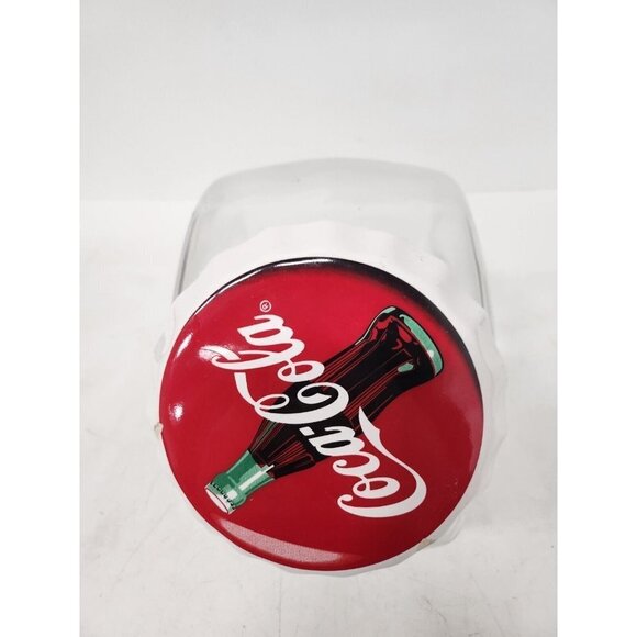 Vintage Anchor Hocking Large Coca Cola Clear Glass Canister Storage Container - Picture 3 of 10
